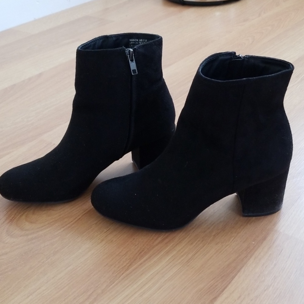 Black Suede Ankle Booties